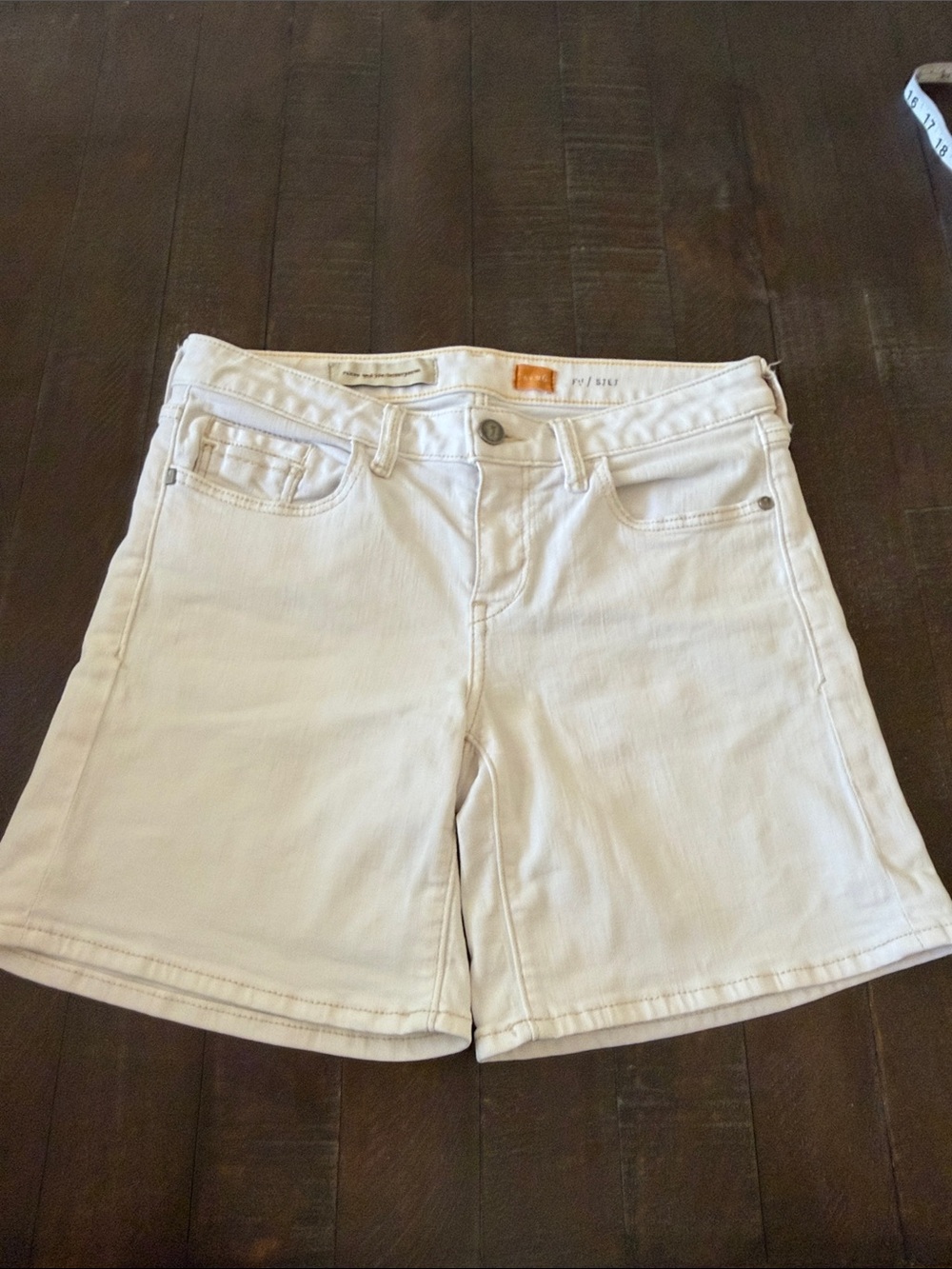 Anthropologie Pilcro and the Letterpress White Denim Shorts - Picture 5 of 11